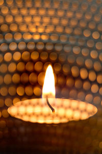 Close-up of illuminated lamp