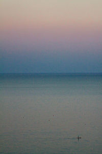 Scenic shot of calm sea at sunset