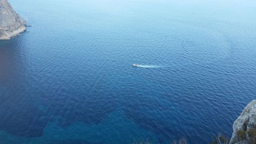 High angle view of sea shore