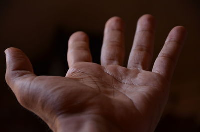 Close-up of human hand