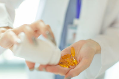 Midsection of man working