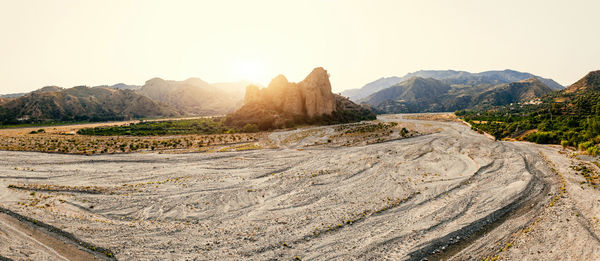 Suggestive drought river amendolea in calabria