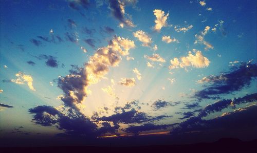 Scenic view of sky during sunset