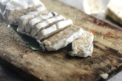 Close-up of bread on table