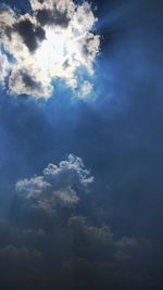 Low angle view of clouds in sky