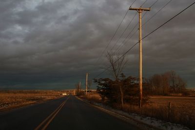 Road against sky during sunset
