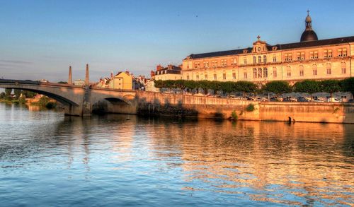 View of bridge over river