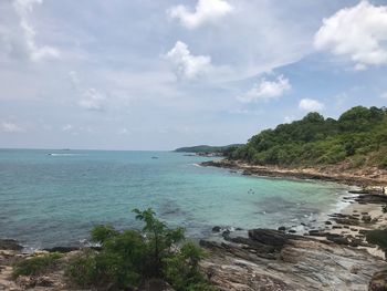 Scenic view of sea against sky
