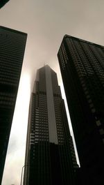 Low angle view of modern building against sky