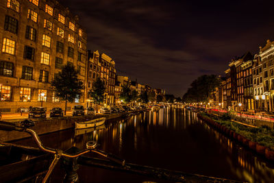 Canal amidst buildings in city