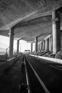 Bridge over road in city