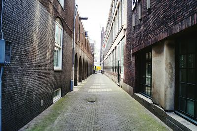 Narrow alley in city