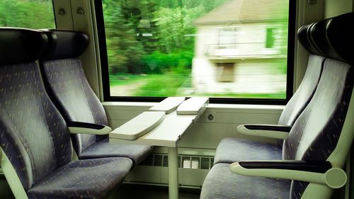 Train seen through train window