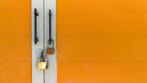 Close-up of closed door