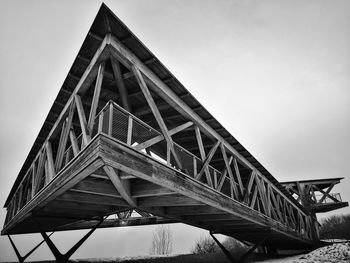 Low angle view of bridge against sky