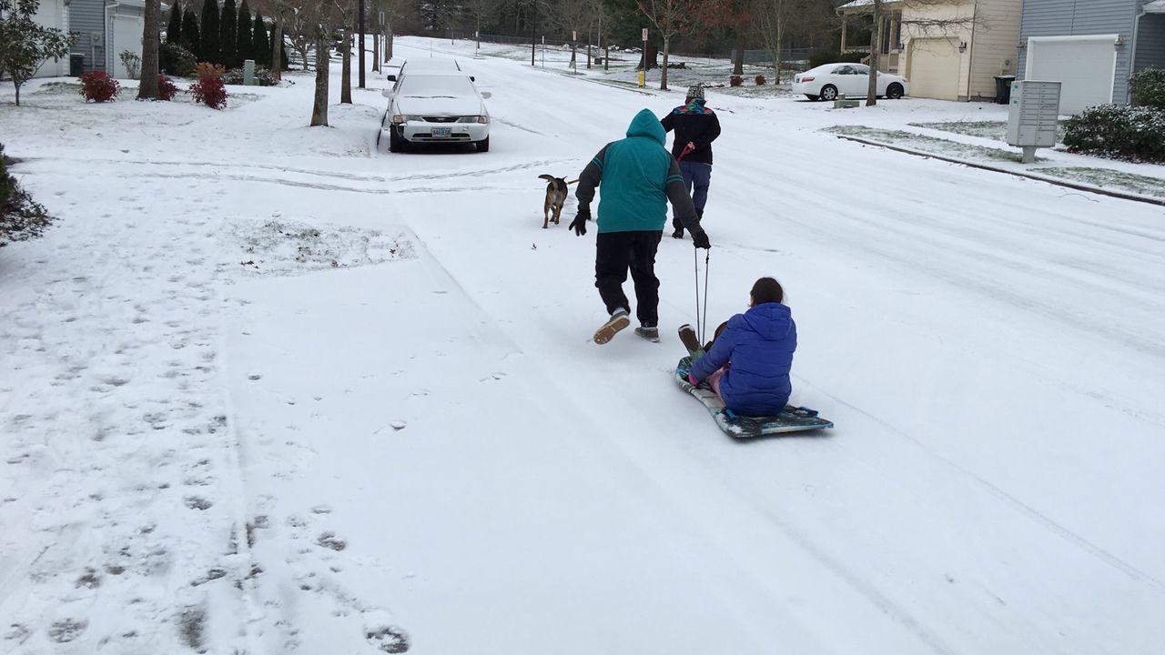 winter, snow, cold temperature, full length, season, lifestyles, men, leisure activity, walking, transportation, rear view, street, weather, land vehicle, warm clothing, mode of transport, car