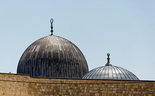 High section of al-aqsa mosque against clear sky