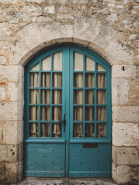 Closed window of house