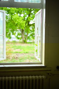 Close-up of window of house