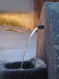 Close-up of water fountain