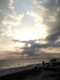 Scenic view of beach during sunset