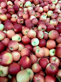 Full frame shot of apples in market