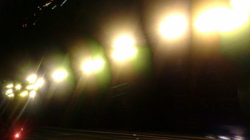 Blurred lights at night