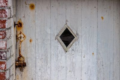 Full frame shot of old door