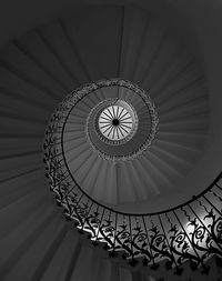 Spiral staricase in black and white