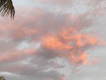 Low angle view of orange sky