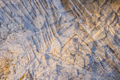 Full frame shot of rocks seen through plastic