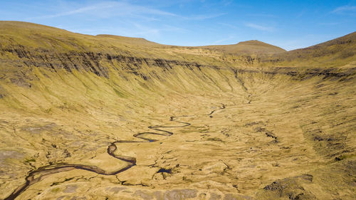 Scenic view of arid landscape against sky