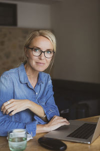 Woman looking at camera