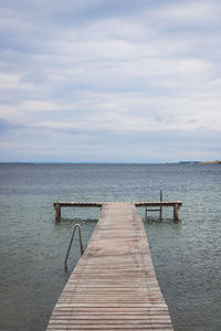 Pier over sea against sky