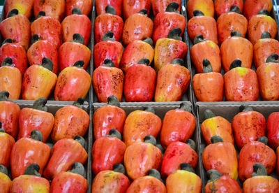 Full frame shot of cashews at market stall