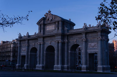 Low angle view of historical building