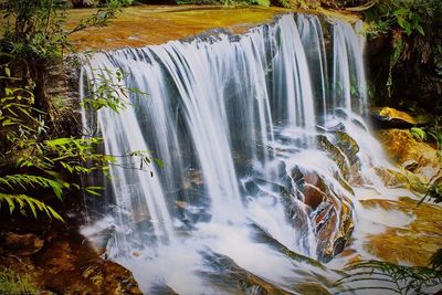 Scenic view of somersby waterfalls