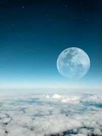 Scenic view of moon in sky