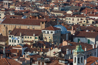 High angle view of town