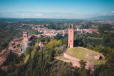 Aerial view of san miniato, tuscany