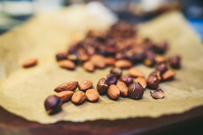 Close-up of nut - food on table