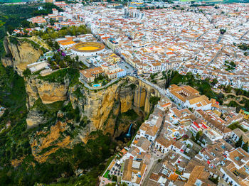 High angle view of townscape