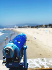 Close-up of blue water on beach