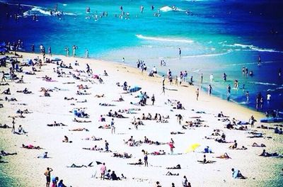 Tourists enjoying at beach