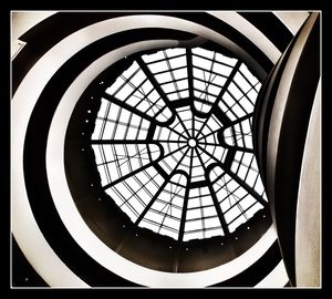 Low angle view of skylight