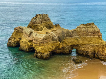 Rock formation on sea shore