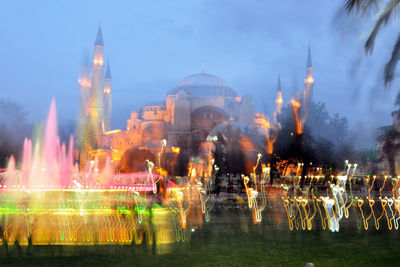 Fountain at night