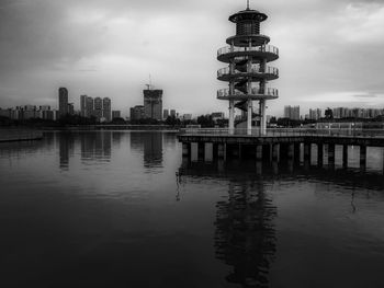 View of buildings in city at waterfront