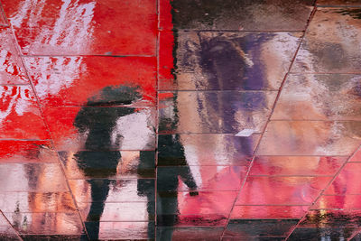 Full frame shot of multi colored wall