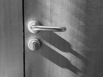 Close-up of door handle